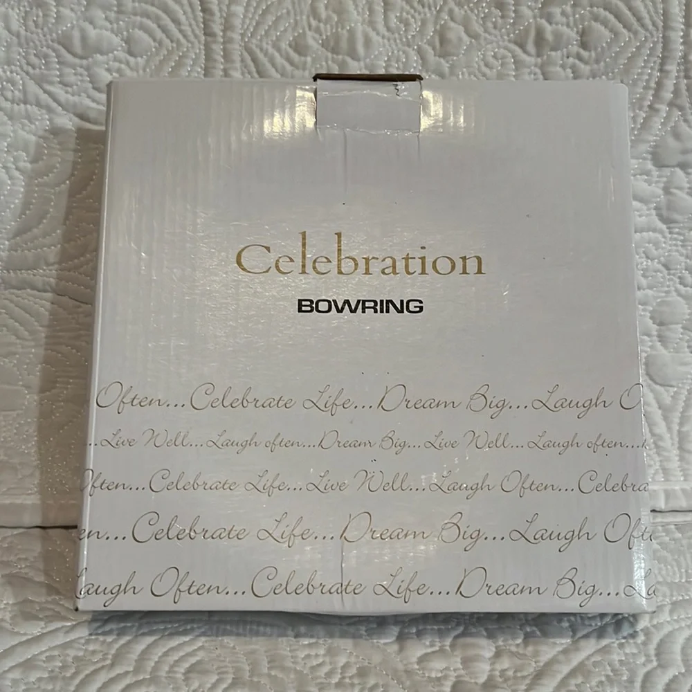 Celebration Bowring‎ round dessert plates, set of 4, NWOT
